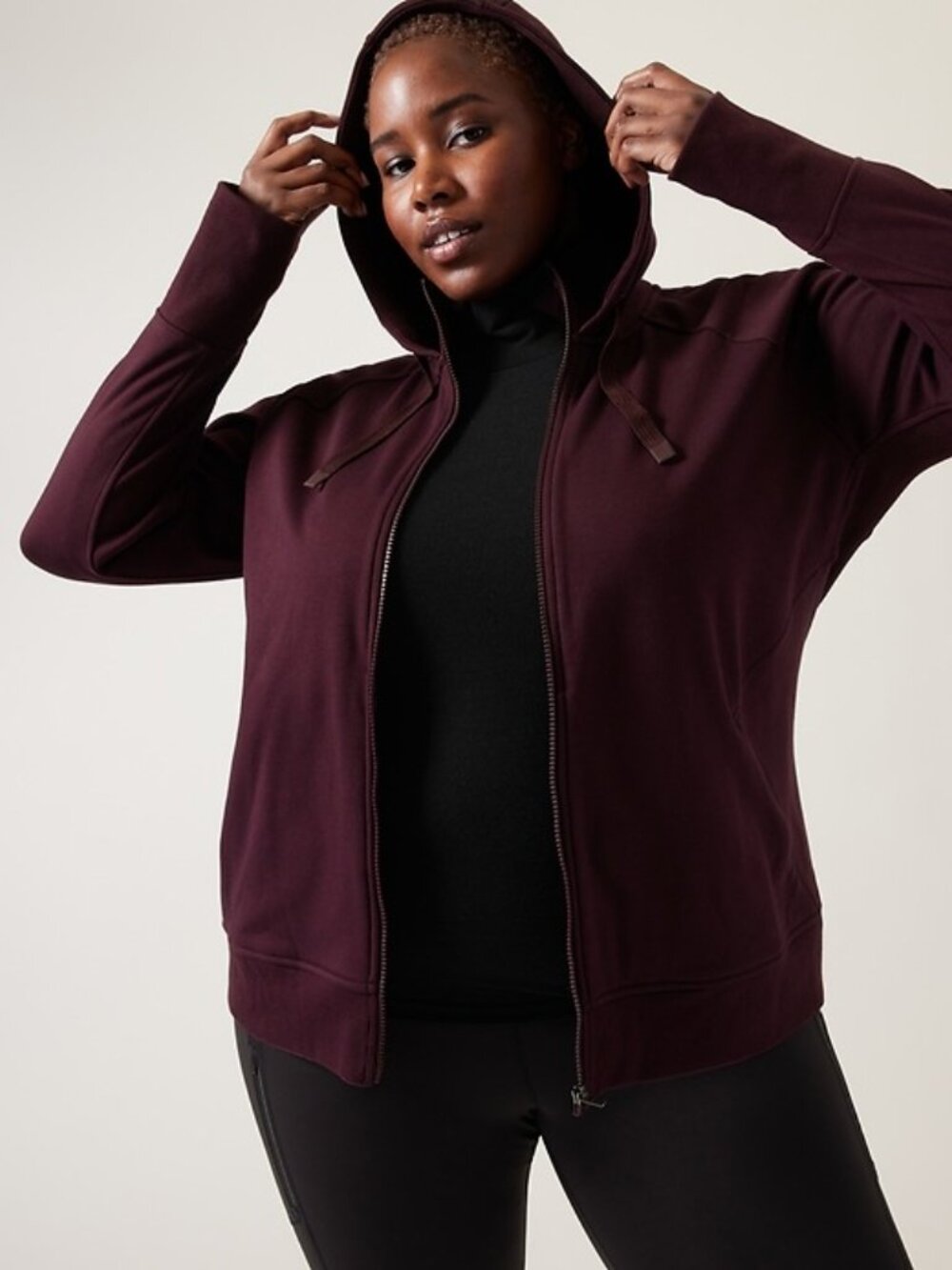 ATHLETA triumph burgundy hoodie
